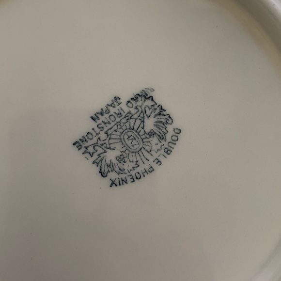 8 Double Phoenix Ironstone Nikko desert‎ Plate Blue Ming Tree Japan chinoiserie - Picture 8 of 11